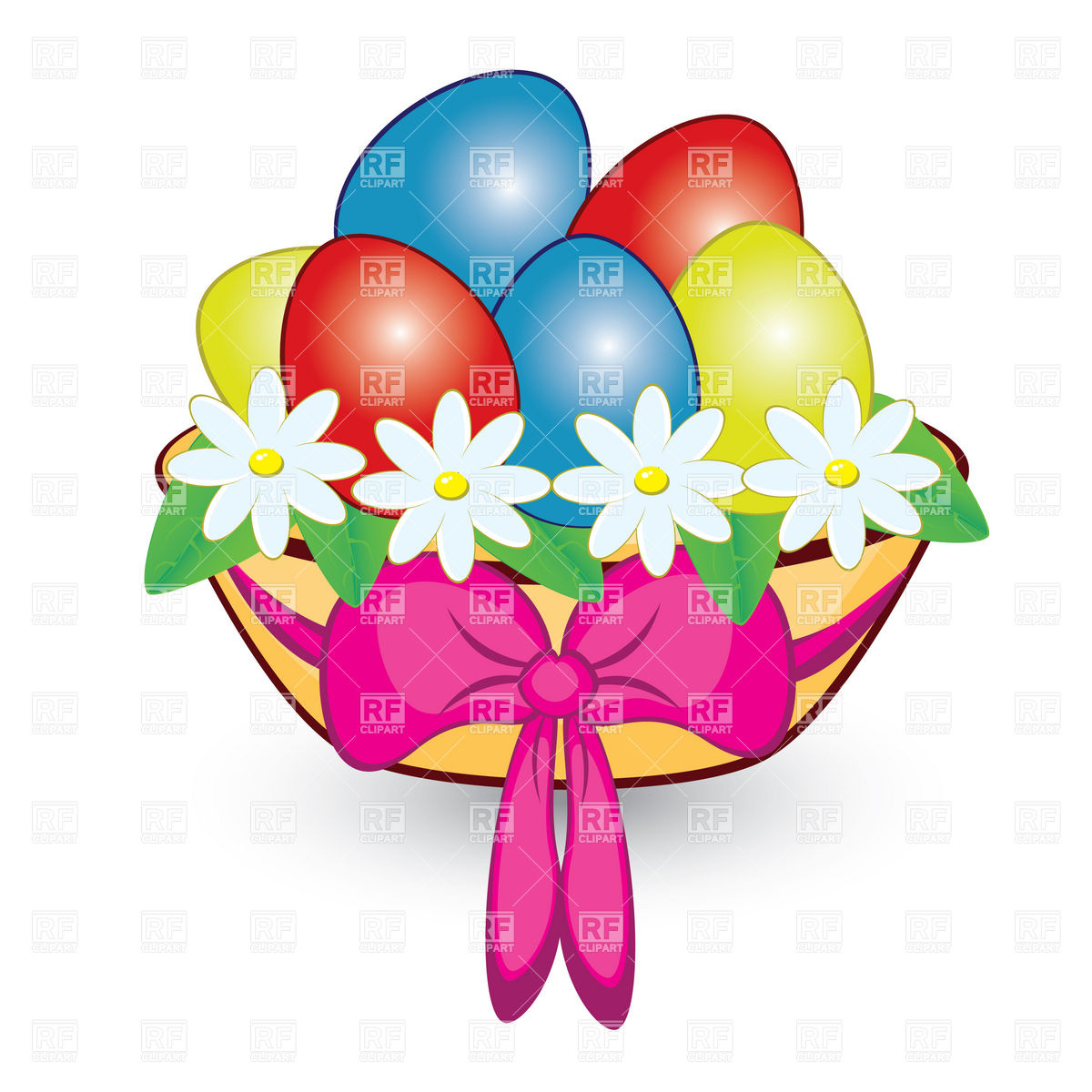 Easter Egg Basket Clip Art