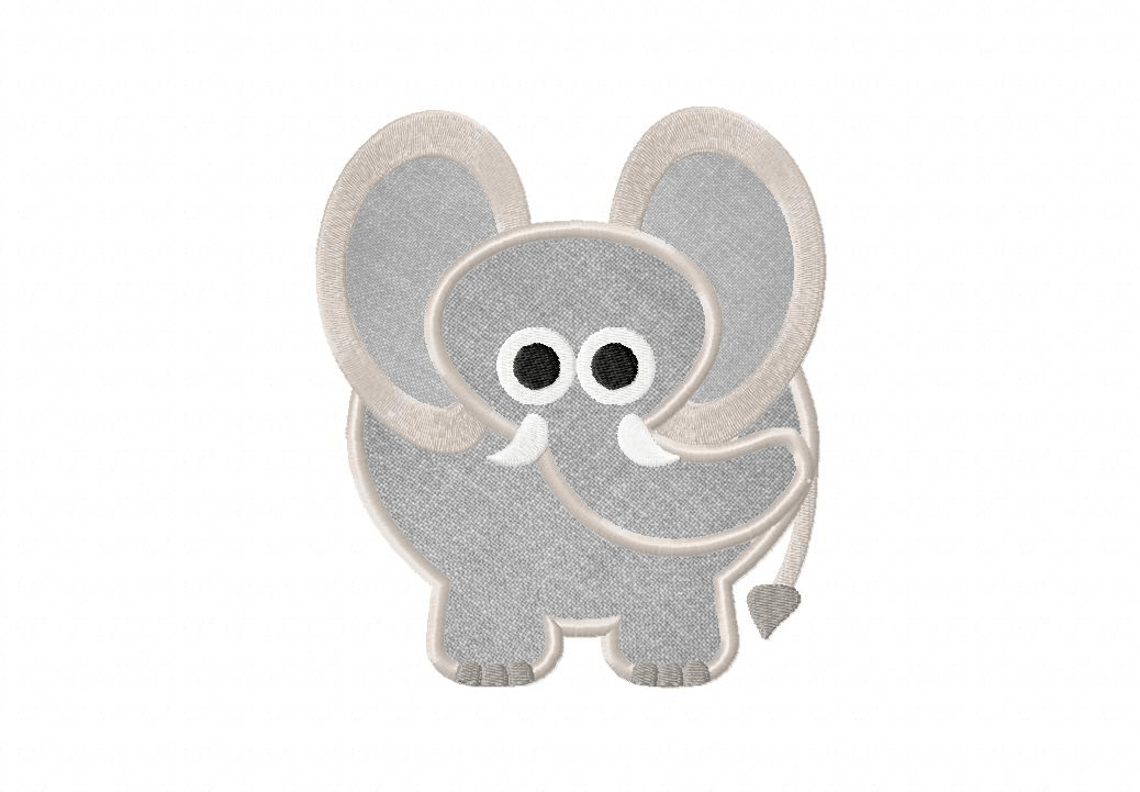 Elephant Machine Embroidery Design