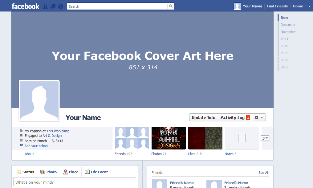 Facebook Timeline Cover Template Facebook Timeline Cover Template