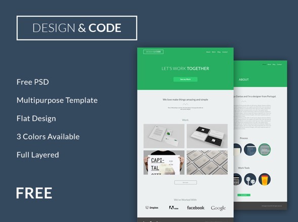 Flat Responsive Website Design Template