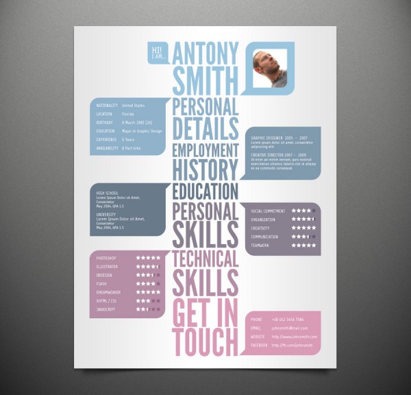 Free Creative Resume Design Templates Free Creative Resume Design Templates