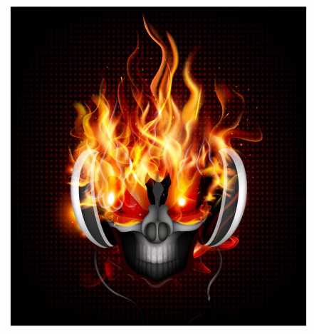 Free Fire Vector DJ Skull