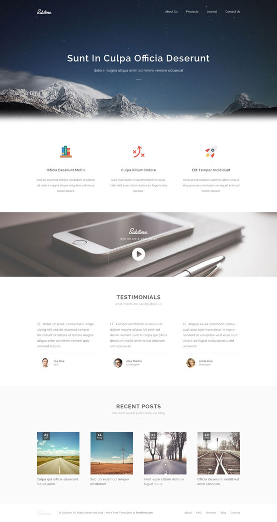 Free HTML5 Website Templates