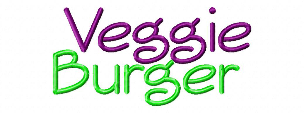 19 Veggie Burger Embroidery Font Images