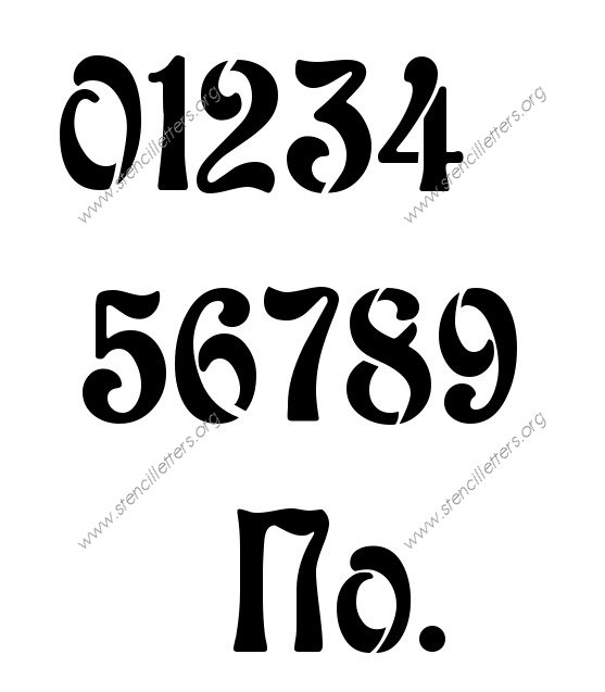 Free Printable Fancy Number Stencils