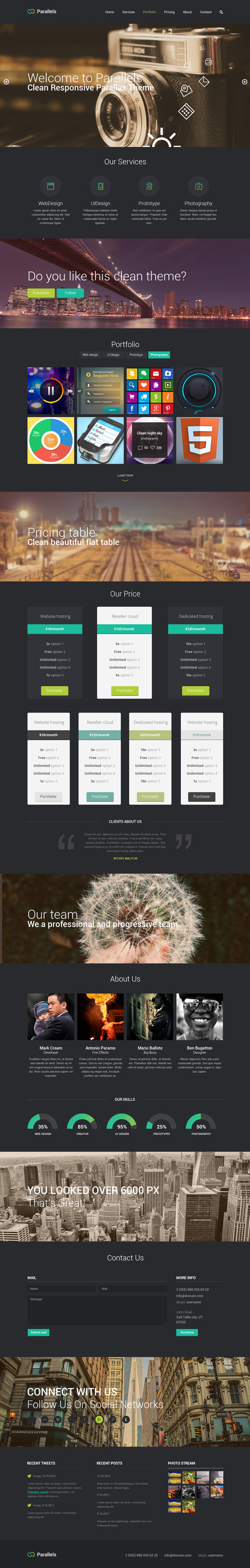 Free Responsive Template PSD