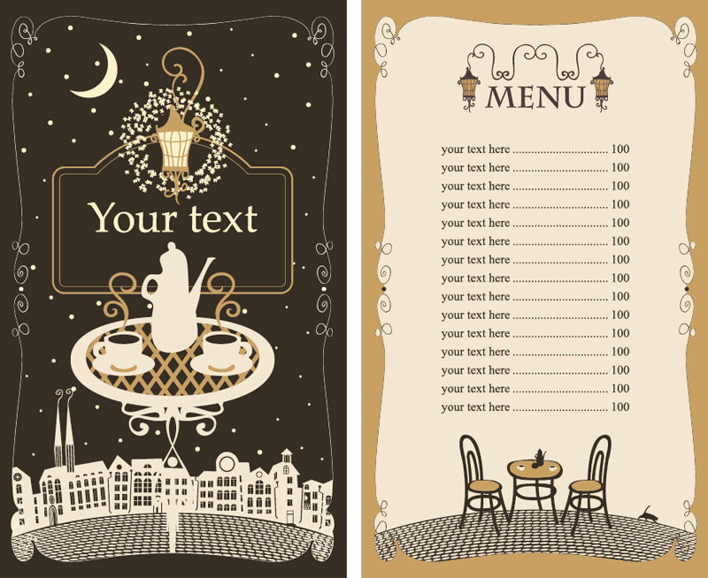 Free Restaurant Menu Templates Vector