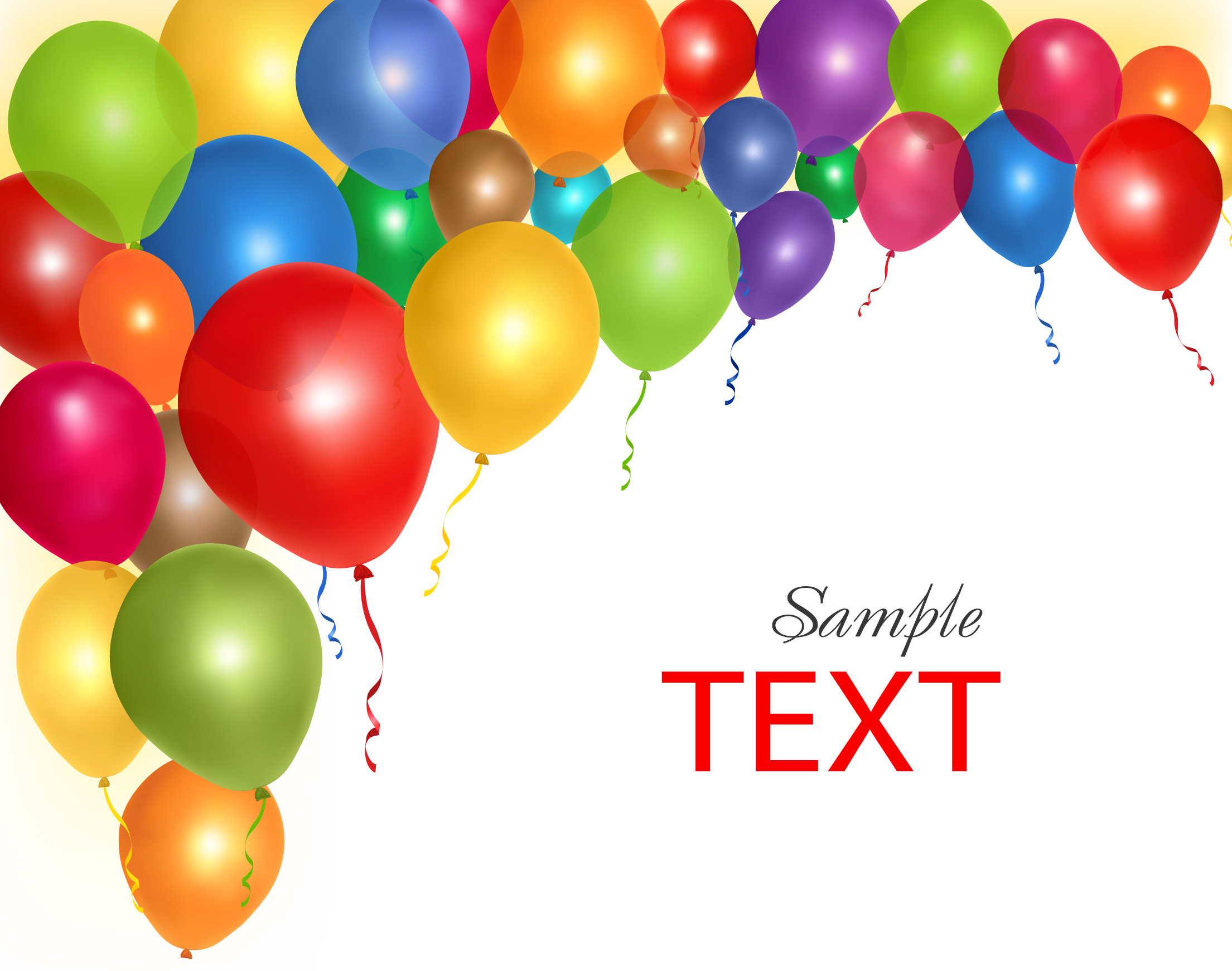 Free Vector Birthday Balloons Free Vector Birthday Balloons