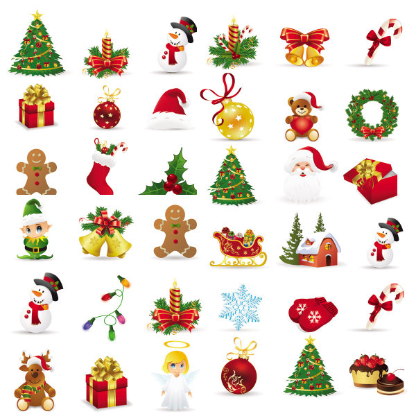 Free Vector Christmas Icons Free Vector Christmas Icons
