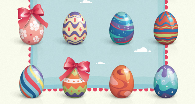 6 Vector Easter Eggs Images