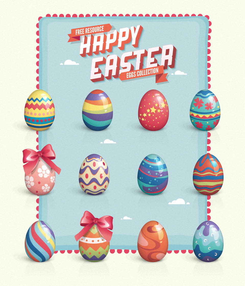 Free Vector Easter Eggs