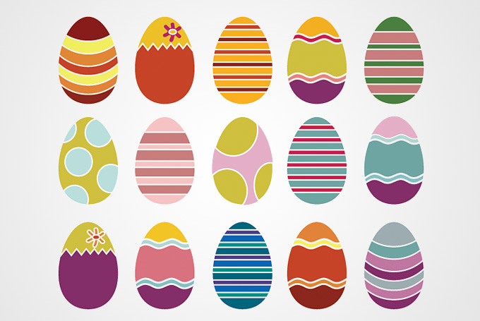 Free Vector Easter Eggs