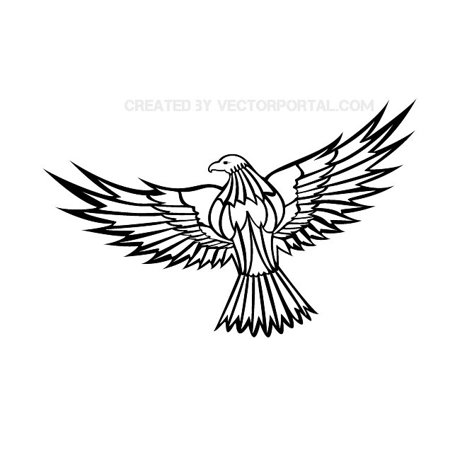Free Vector Flying Eagle Clip Art