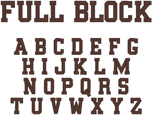 Full Block Letter Font