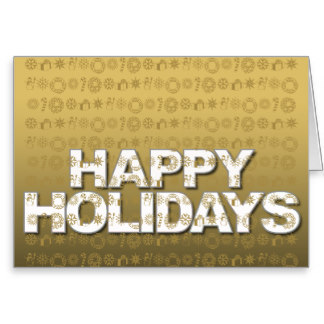 Gold Happy Holidays Clip Art