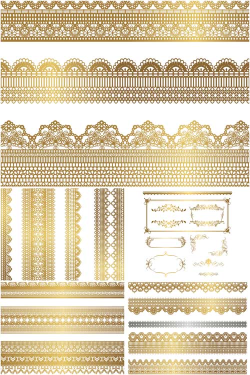 Gold Lace Border Vector