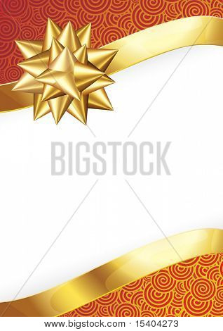 Gold Ribbon Bow Vector