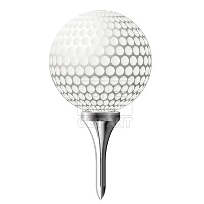 Golf Ball On Tee Vector