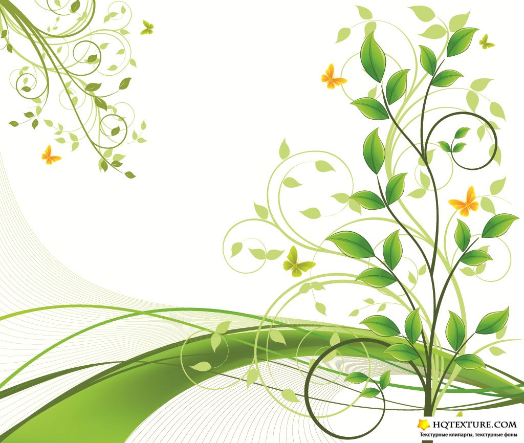 Green Floral Vector Background