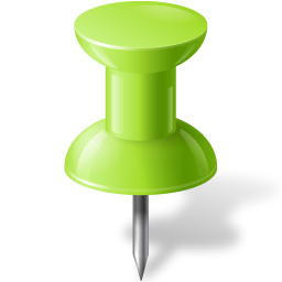 Green Push Pin Icon