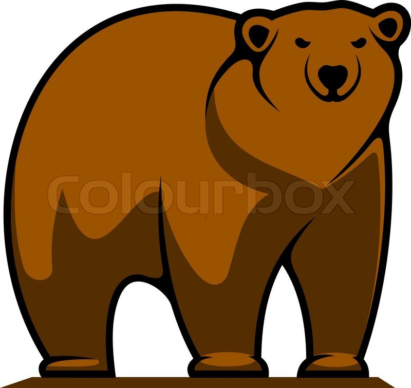 Grizzly Bear Standing Vector