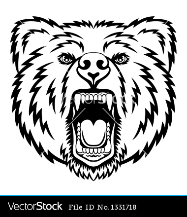 Growling Bear Vector