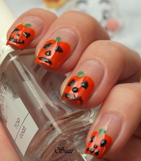 9 Pumpkin Nail Art Designs Images