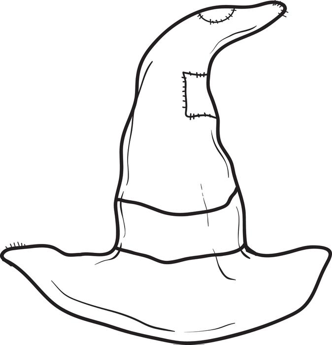 Halloween Witch Hat Coloring Page