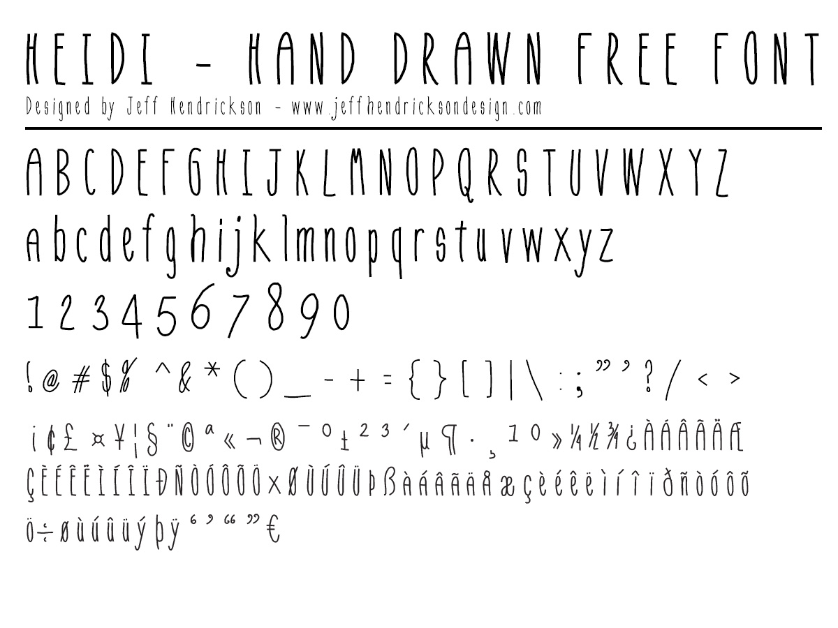 Hand Drawn Fonts Free