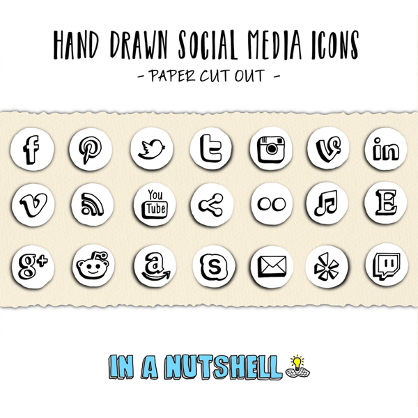 Hand Drawn Social Media Icons