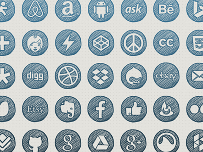 Hand Drawn Social Media Icons