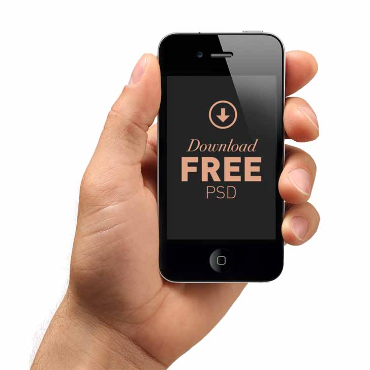 12 Hands Holding IPhone Psd Free Images