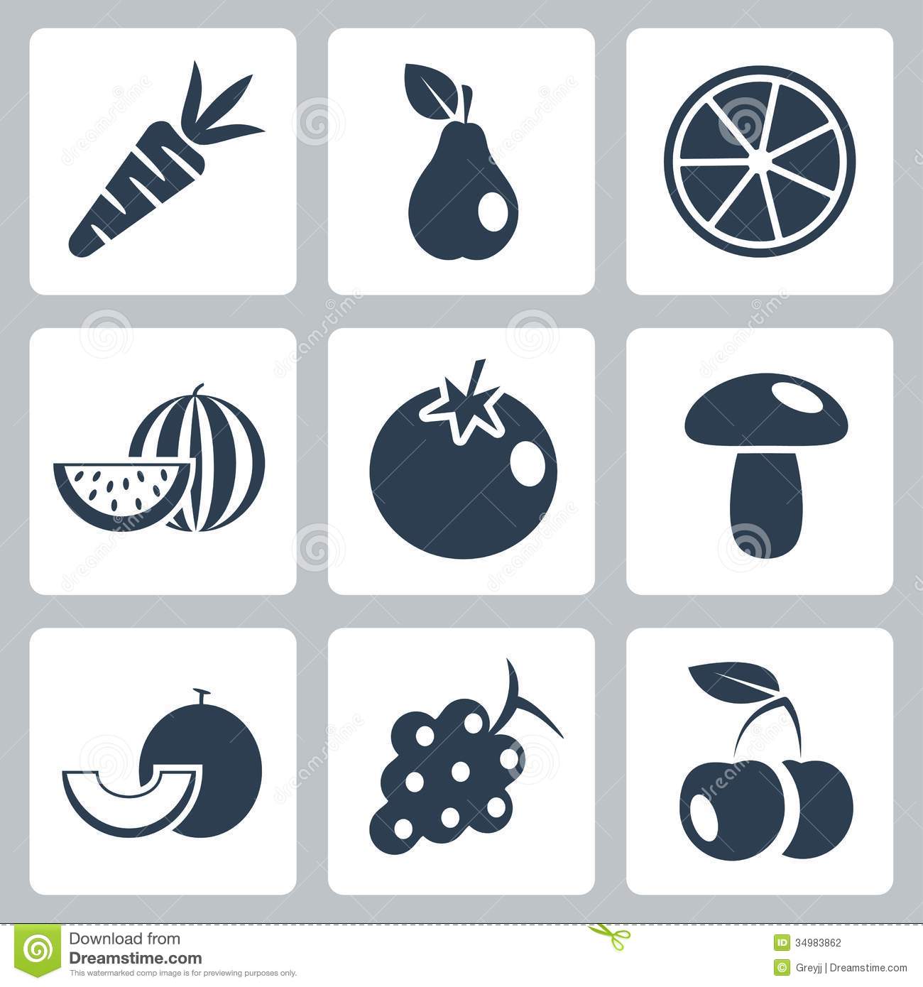 Healthy Food Vector Icons
