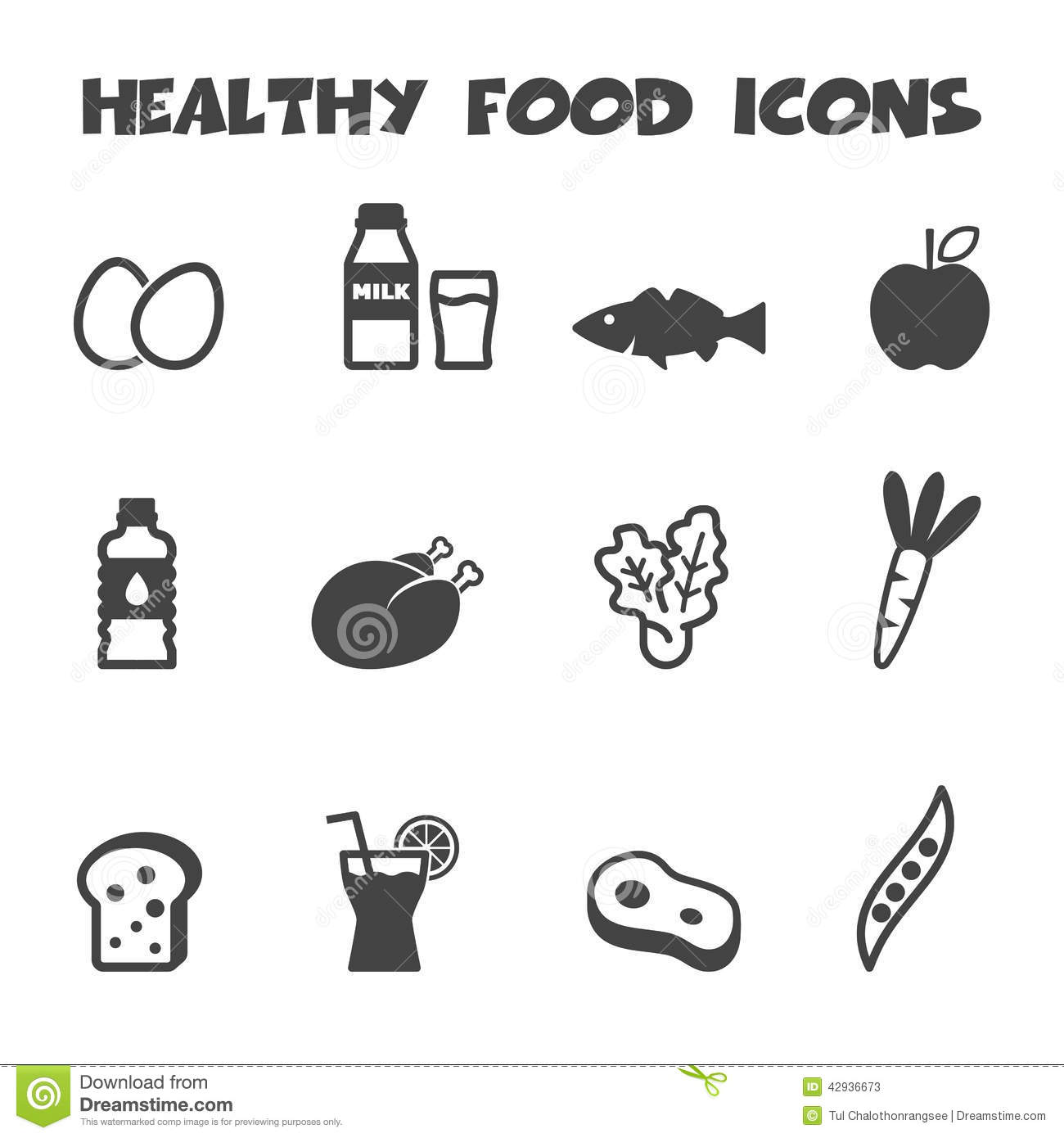 Healthy Food Vector Icons