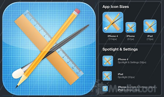 iPad iPhone App Icon Template