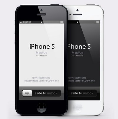 iPhone 5 Template Vector