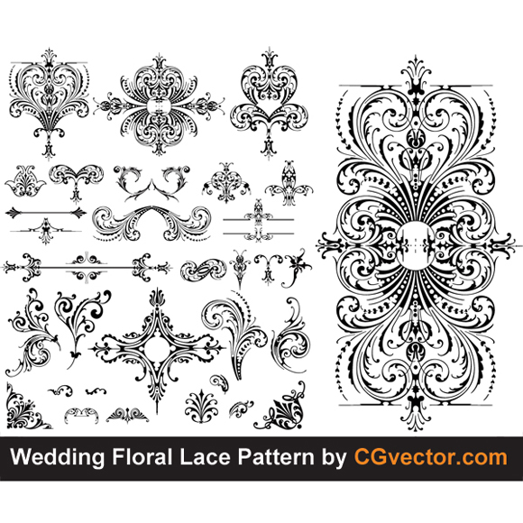 Lace Pattern Vector Art Free