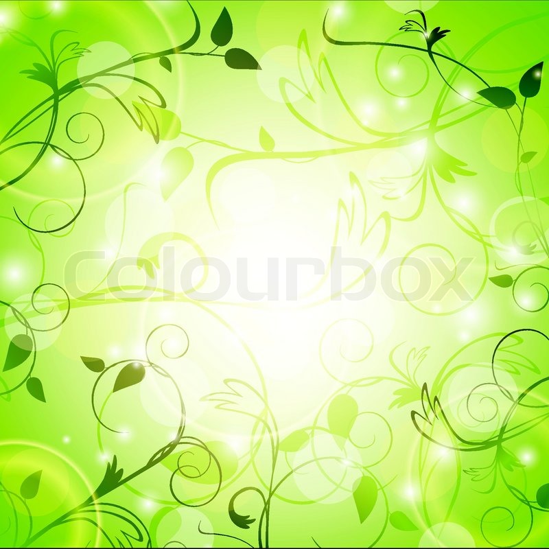 Light Green Swirls Clip Art
