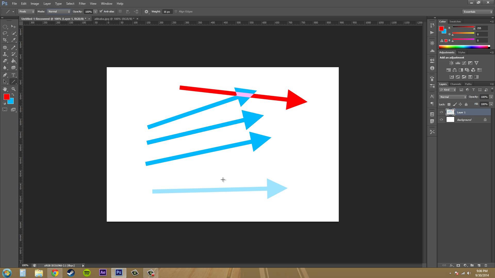 Line Tool in Photoshop CS6