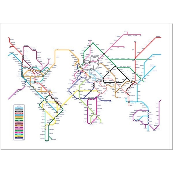 Metro Style World Map