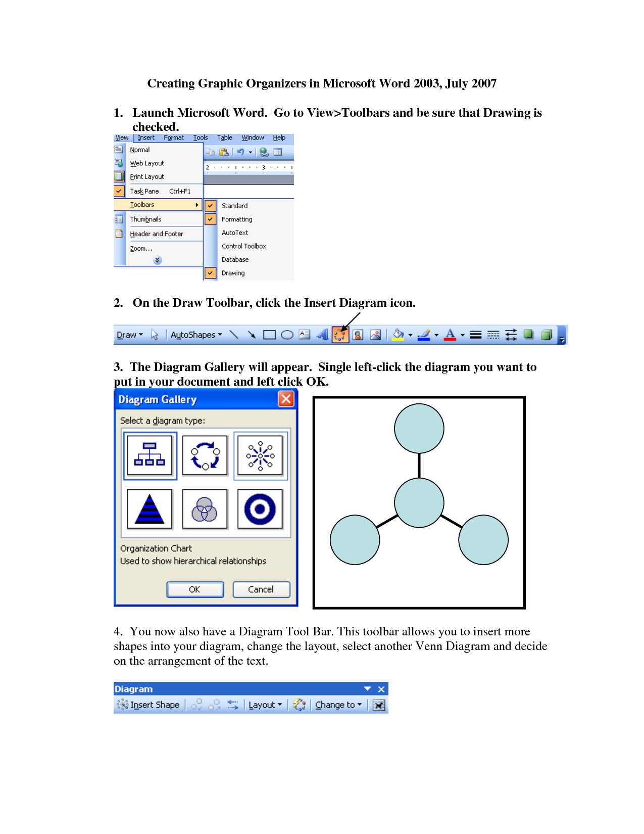 Microsoft Word Graphic Organizer