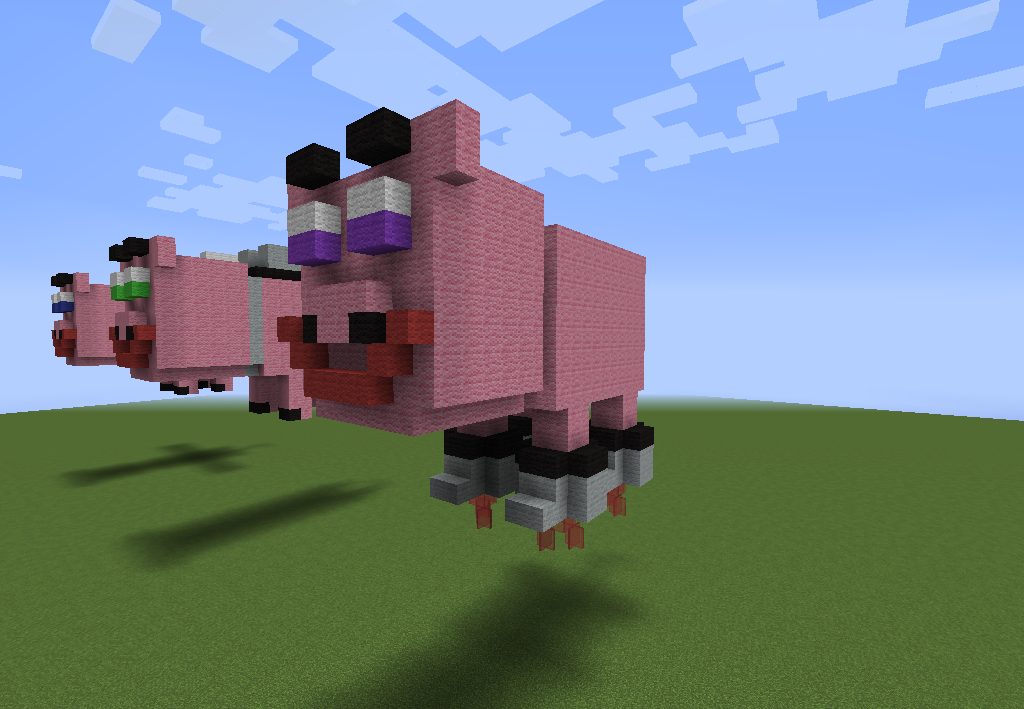 Minecraft Pig with Rockets
