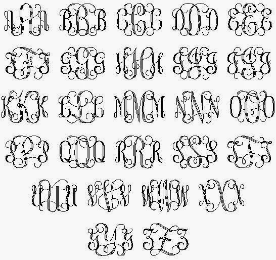 Monogram Font Templates Monogram Font Templates