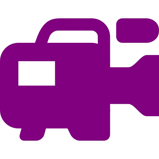 Movie Camera Icon Purple