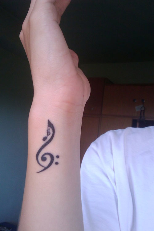 Music Note Tattoo On Hand