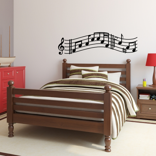 Music Notes Wall Bedroom