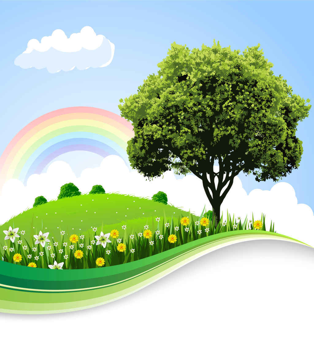 Natural Landscape Cartoon Vector