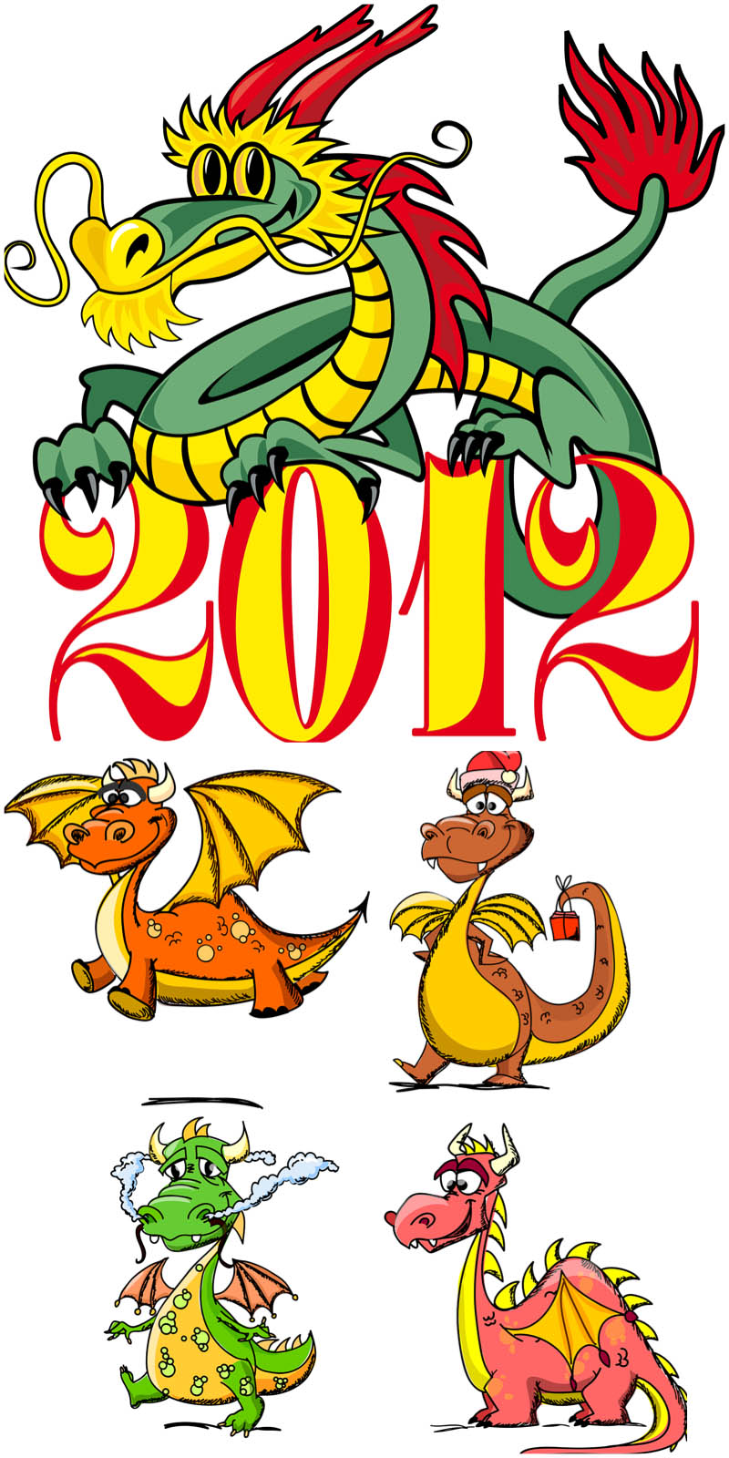 New Year's Dragon Cartoon