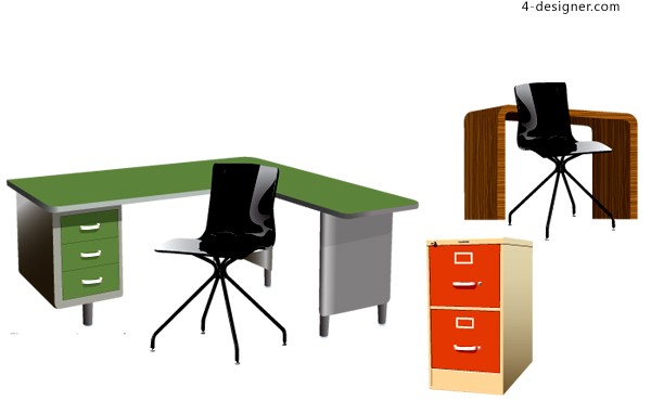 Office Furniture Vector