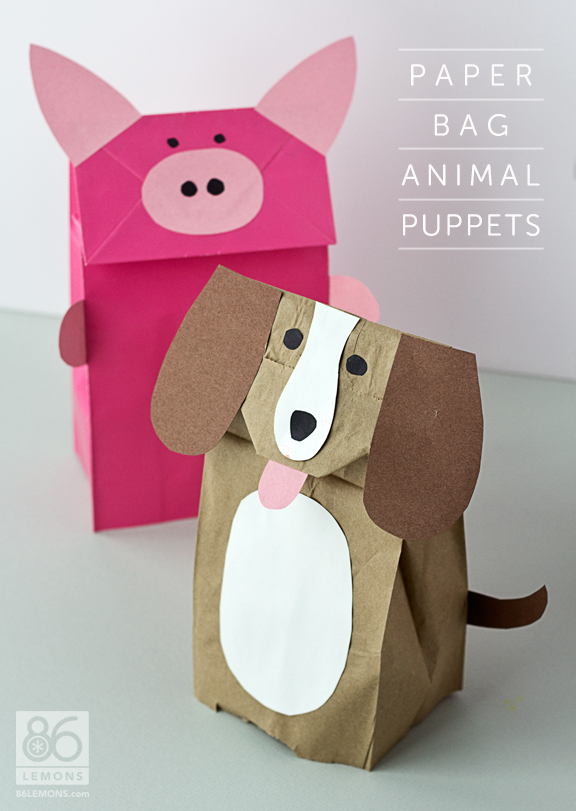 Paper Bag Animal Puppets